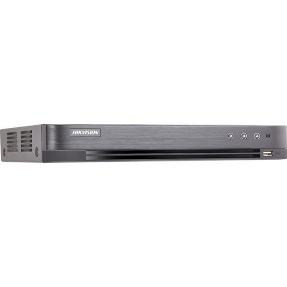 Hikvision iDS-7216HUHI-M2/P(C)/4A+4/1ALM 16 csatornás THD DVR; 8MP@8fps; 5MP@12fps; 4MP@15fps; 1080p@25fps; max.24×4MP IP; PoC